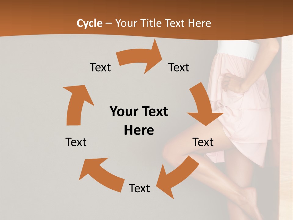 A Woman In A Pink Dress Leaning Against A Wall PowerPoint Template