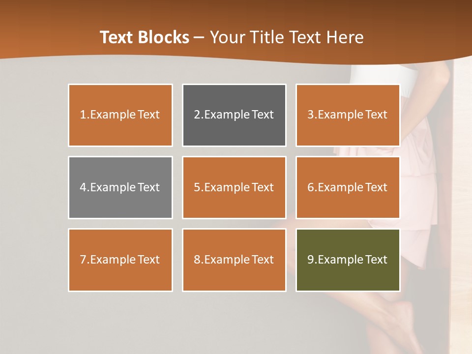 A Woman In A Pink Dress Leaning Against A Wall PowerPoint Template