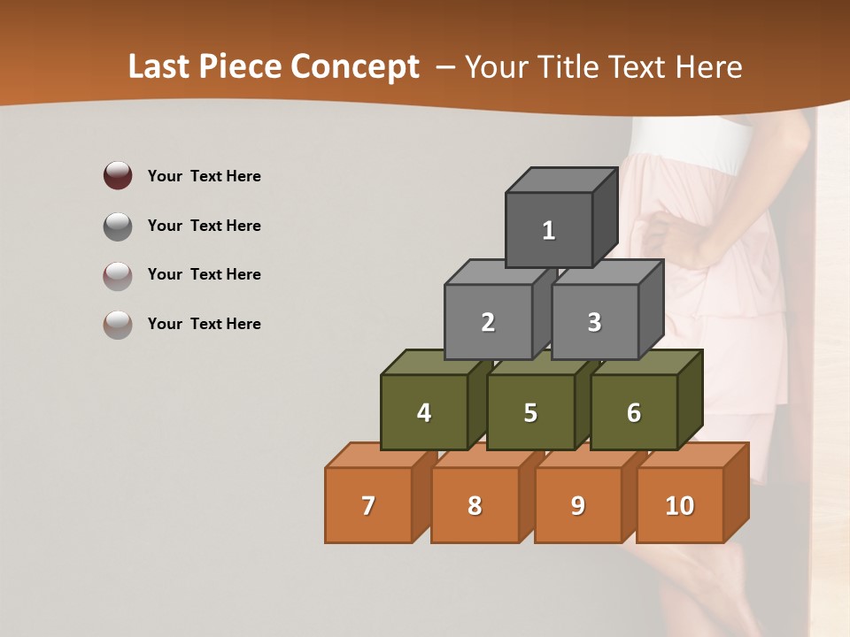 A Woman In A Pink Dress Leaning Against A Wall PowerPoint Template