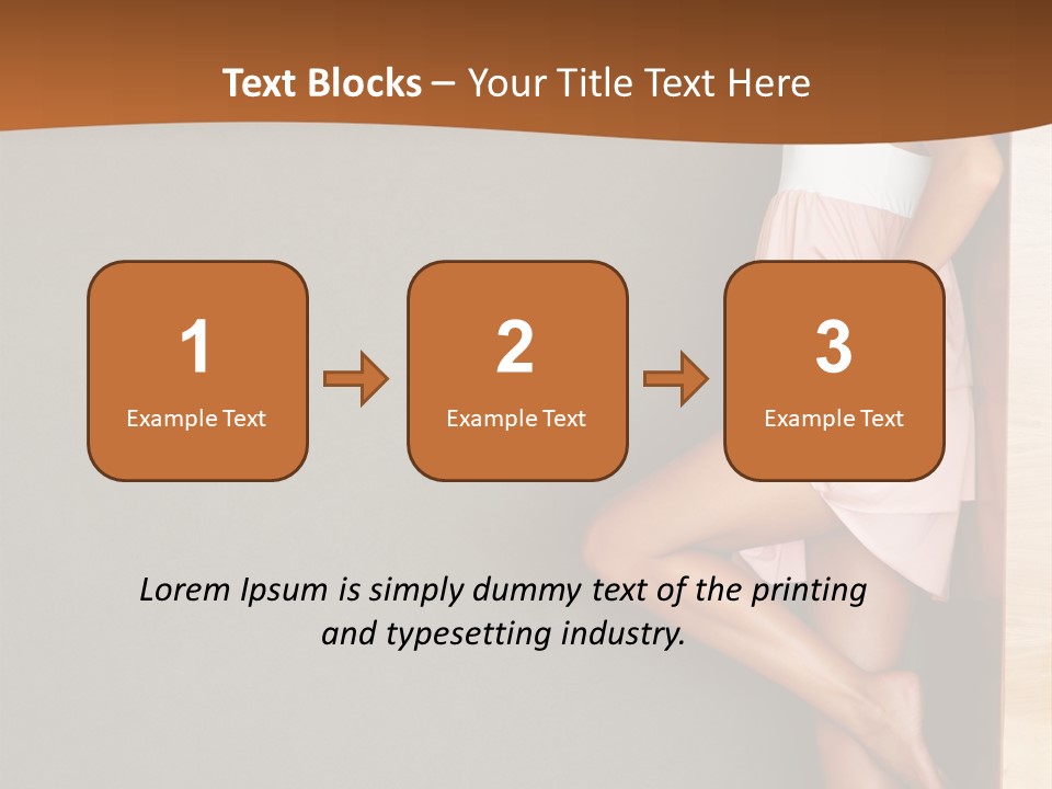 A Woman In A Pink Dress Leaning Against A Wall PowerPoint Template