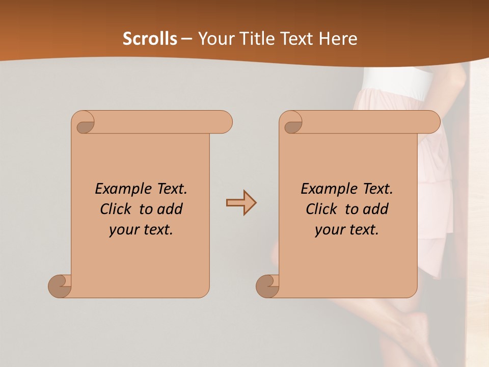 A Woman In A Pink Dress Leaning Against A Wall PowerPoint Template