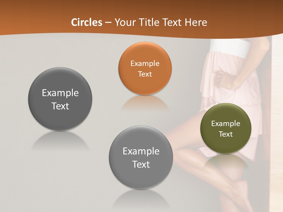 A Woman In A Pink Dress Leaning Against A Wall PowerPoint Template