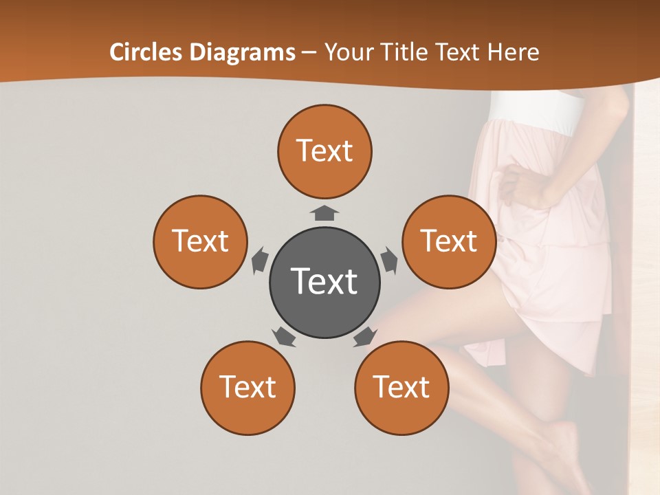 A Woman In A Pink Dress Leaning Against A Wall PowerPoint Template