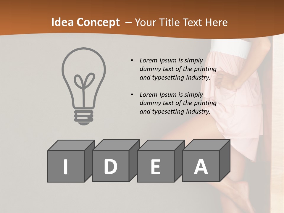 A Woman In A Pink Dress Leaning Against A Wall PowerPoint Template