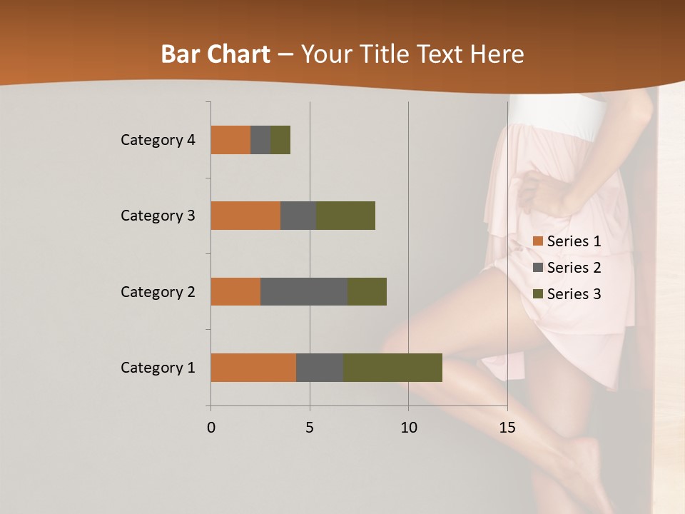 A Woman In A Pink Dress Leaning Against A Wall PowerPoint Template