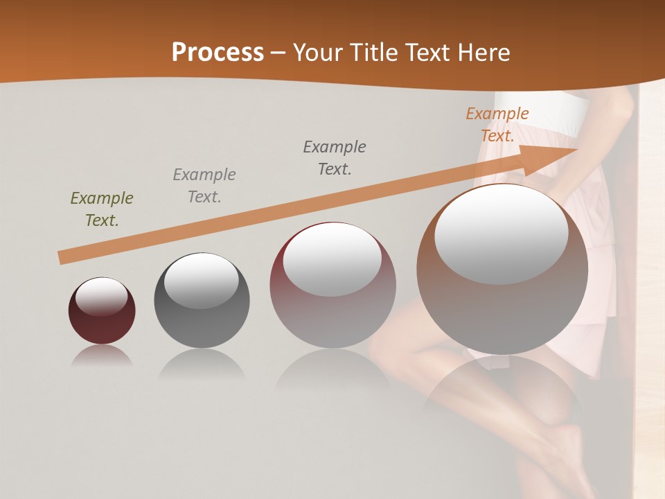 A Woman In A Pink Dress Leaning Against A Wall PowerPoint Template