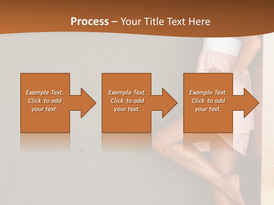 A Woman In A Pink Dress Leaning Against A Wall PowerPoint Template