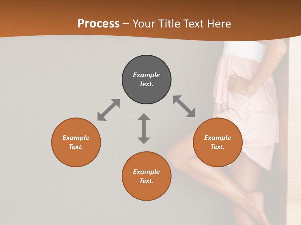 A Woman In A Pink Dress Leaning Against A Wall PowerPoint Template