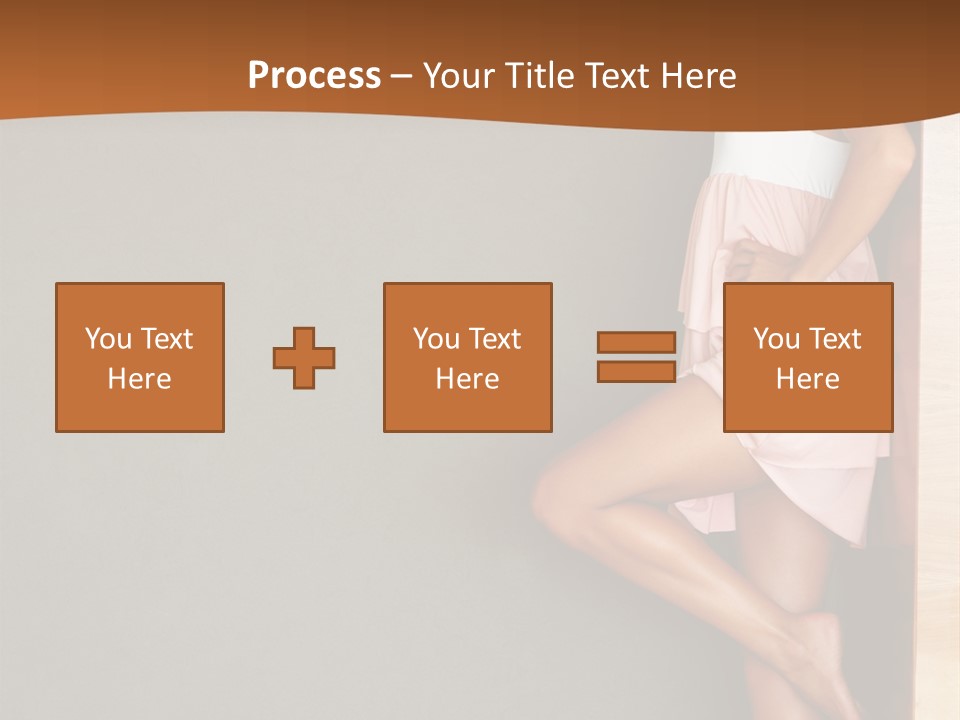 A Woman In A Pink Dress Leaning Against A Wall PowerPoint Template