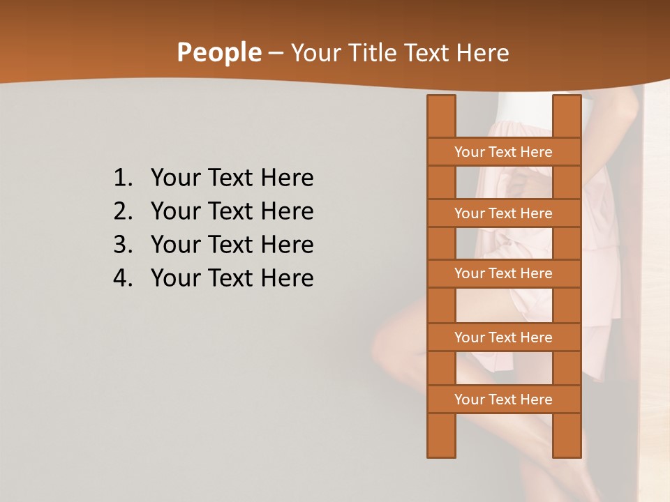 A Woman In A Pink Dress Leaning Against A Wall PowerPoint Template