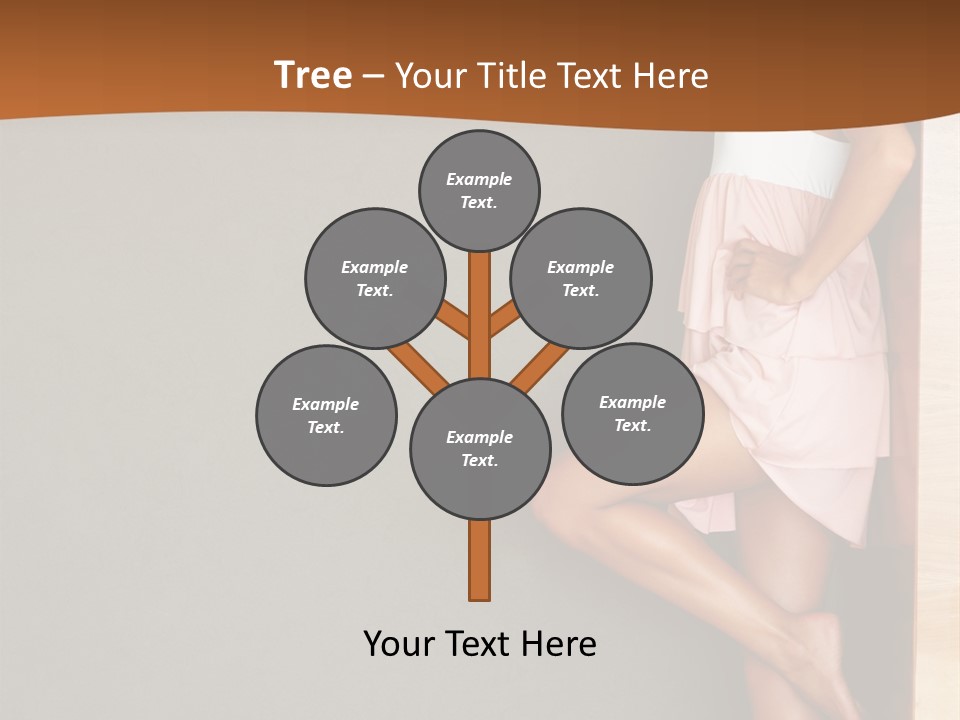 A Woman In A Pink Dress Leaning Against A Wall PowerPoint Template