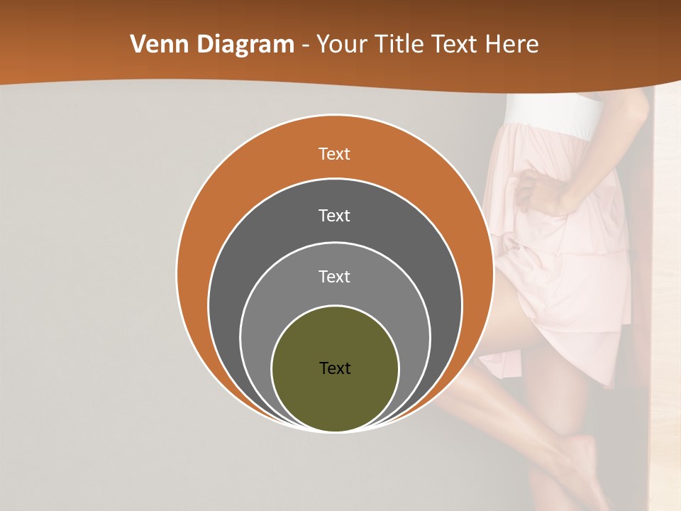 A Woman In A Pink Dress Leaning Against A Wall PowerPoint Template