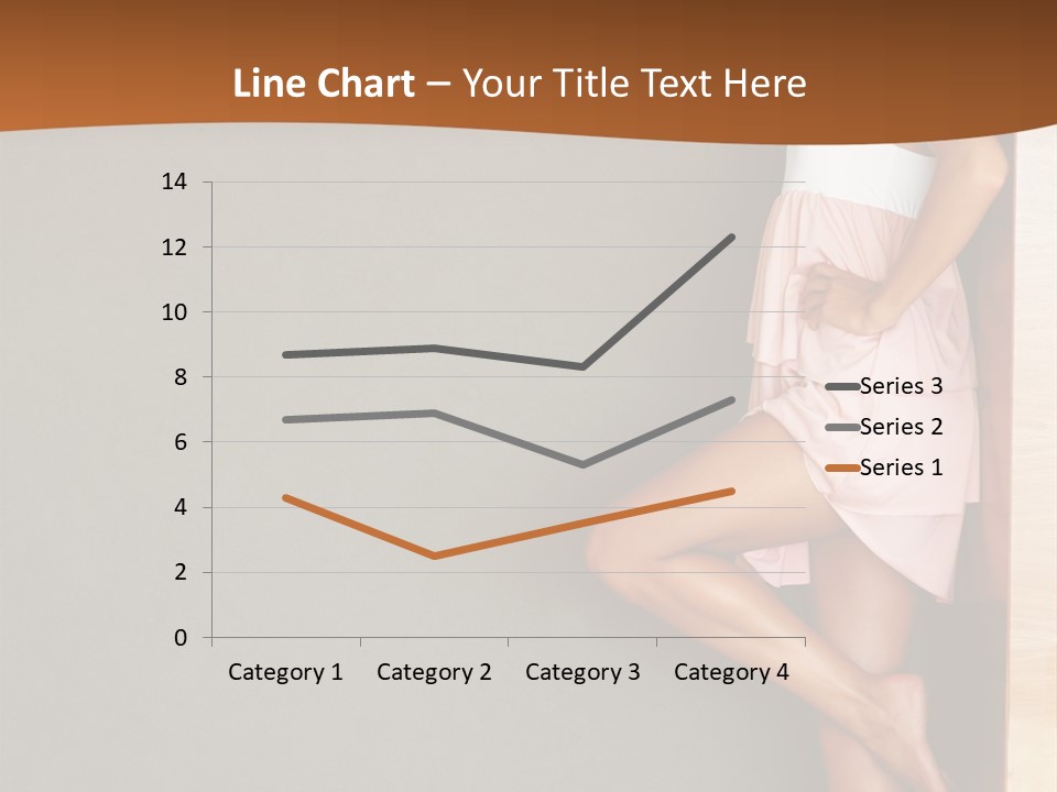 A Woman In A Pink Dress Leaning Against A Wall PowerPoint Template