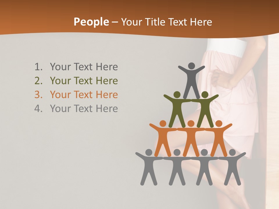 A Woman In A Pink Dress Leaning Against A Wall PowerPoint Template