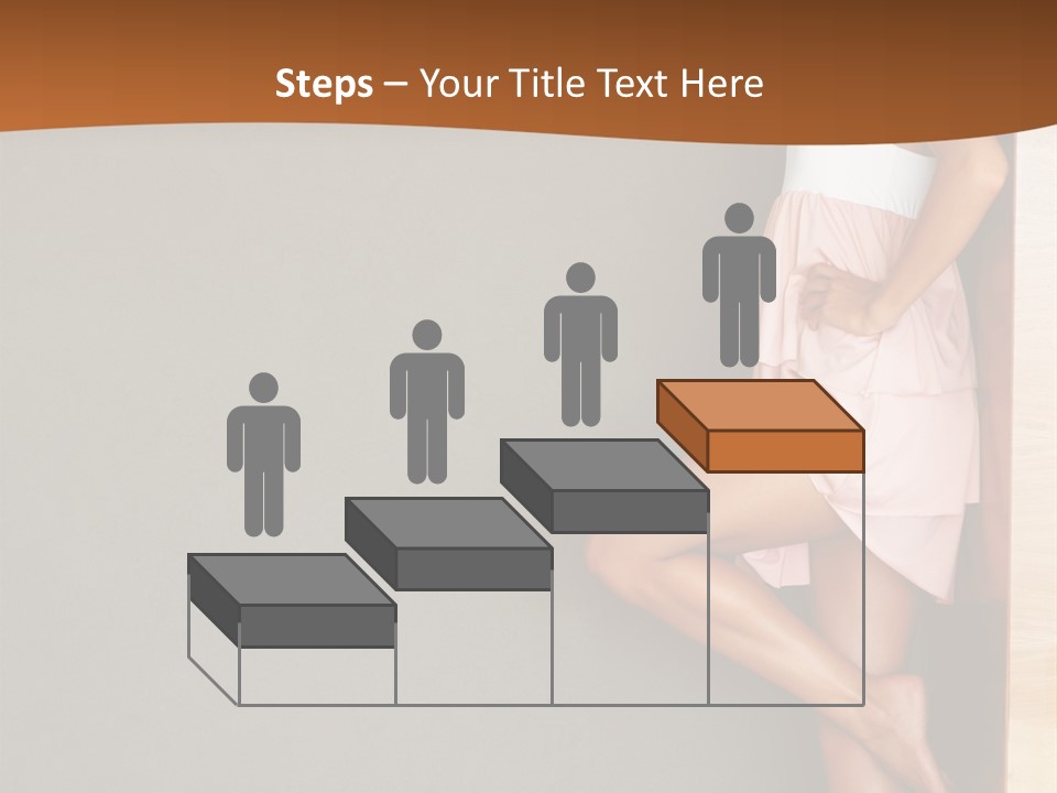 A Woman In A Pink Dress Leaning Against A Wall PowerPoint Template