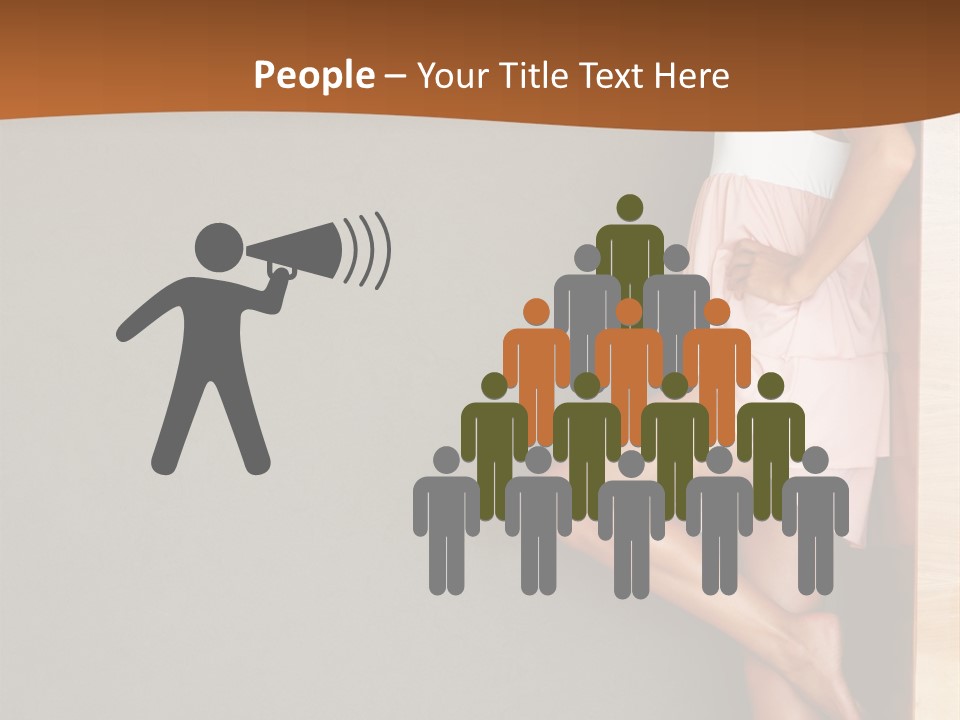 A Woman In A Pink Dress Leaning Against A Wall PowerPoint Template