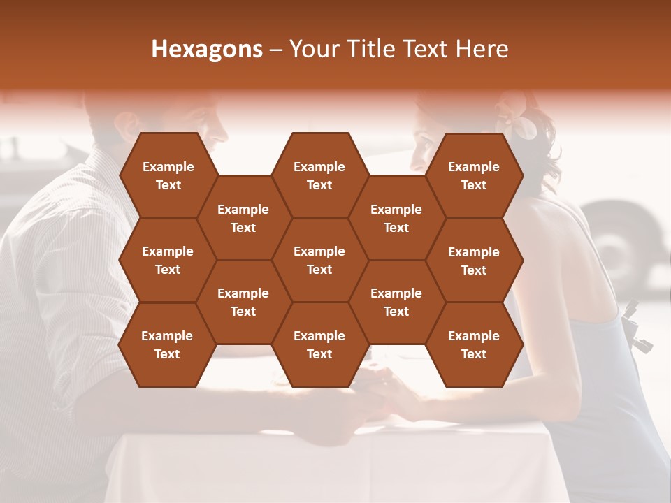 A Man And Woman Sitting At A Table With A Bottle Of Wine PowerPoint Template