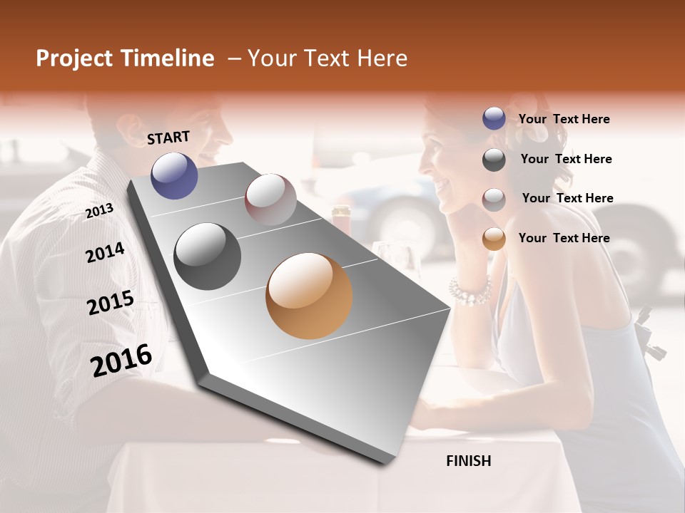 A Man And Woman Sitting At A Table With A Bottle Of Wine PowerPoint Template
