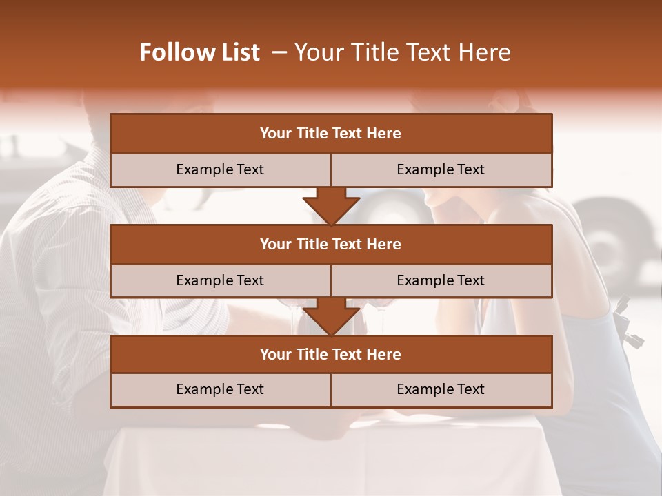 A Man And Woman Sitting At A Table With A Bottle Of Wine PowerPoint Template