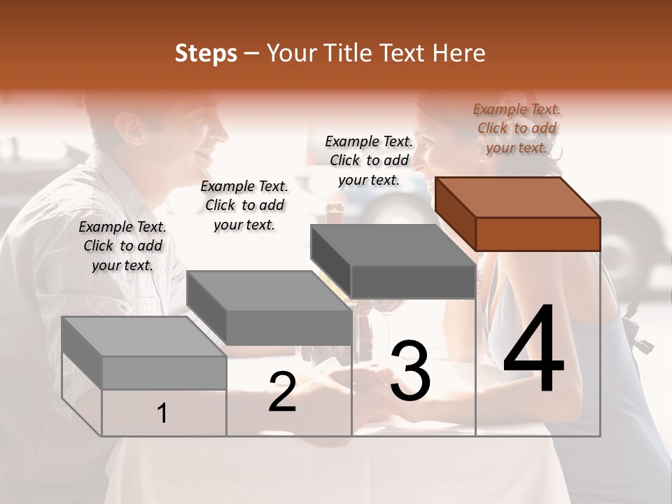 A Man And Woman Sitting At A Table With A Bottle Of Wine PowerPoint Template