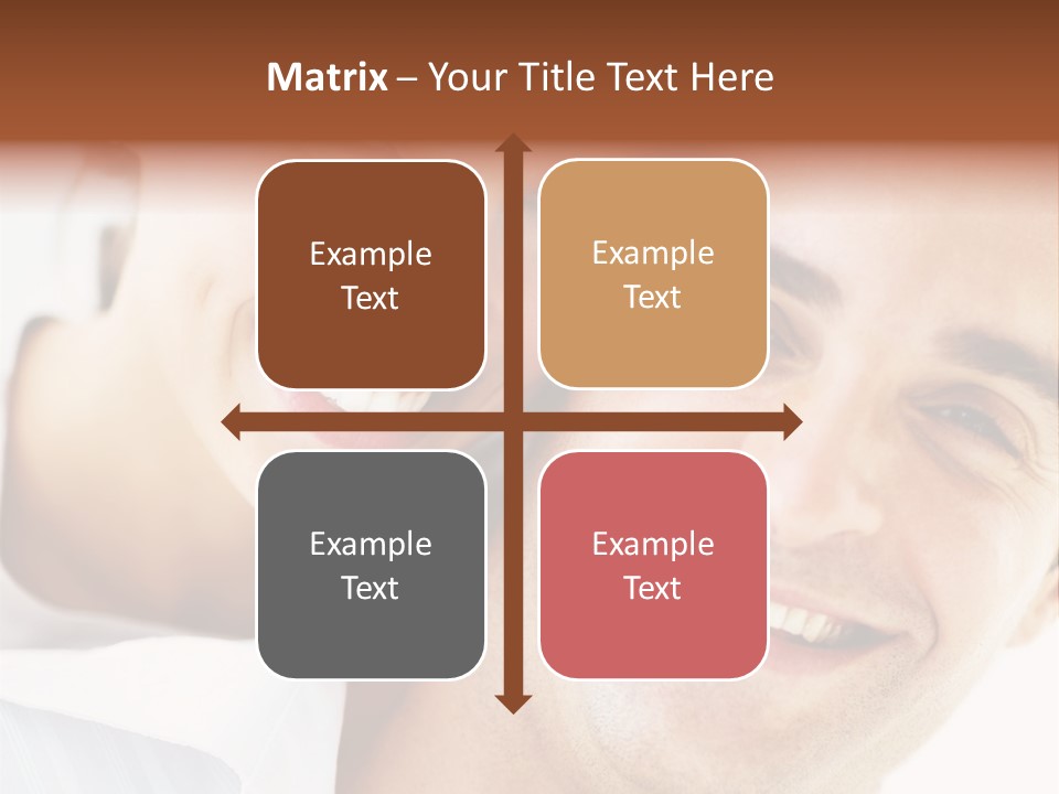 A Man And Woman Are Smiling For The Camera PowerPoint Template