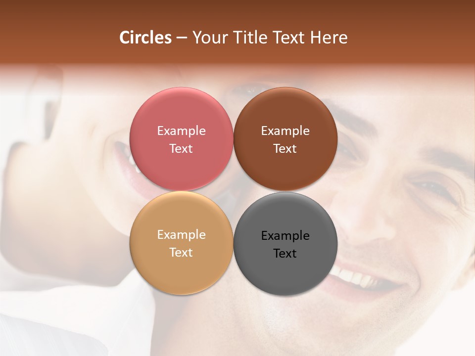 A Man And Woman Are Smiling For The Camera PowerPoint Template