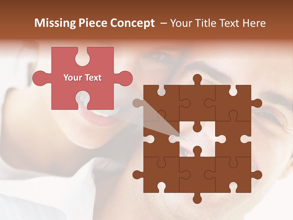 A Man And Woman Are Smiling For The Camera PowerPoint Template