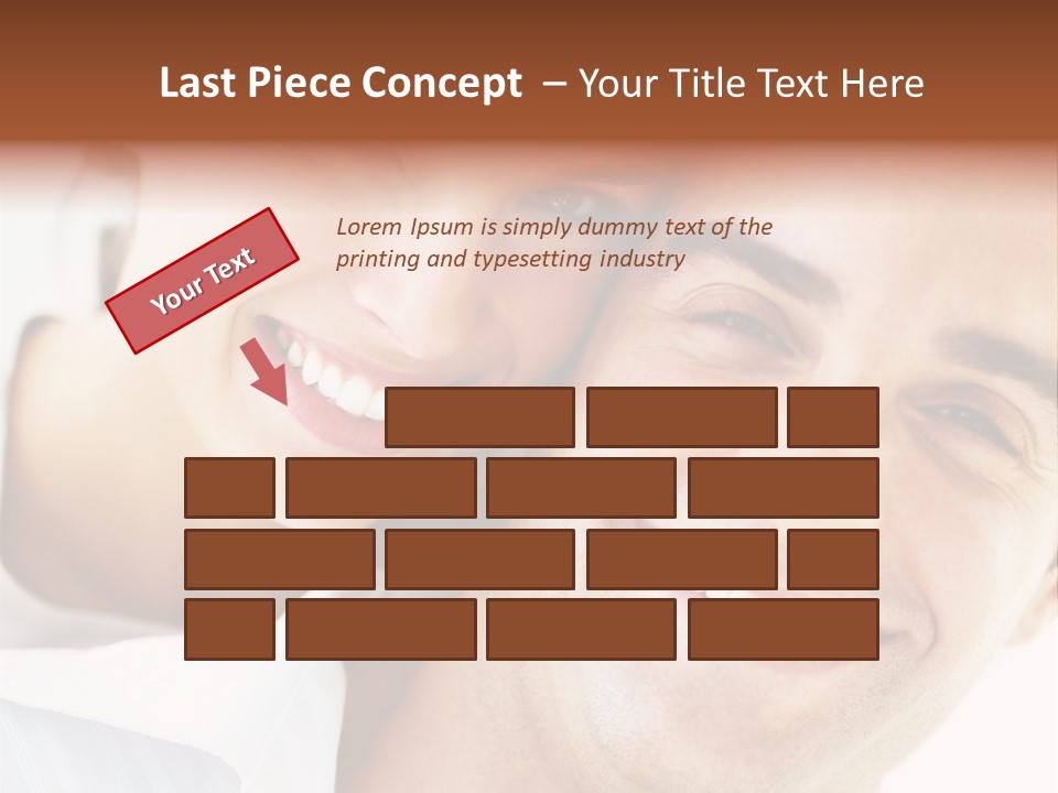 A Man And Woman Are Smiling For The Camera PowerPoint Template