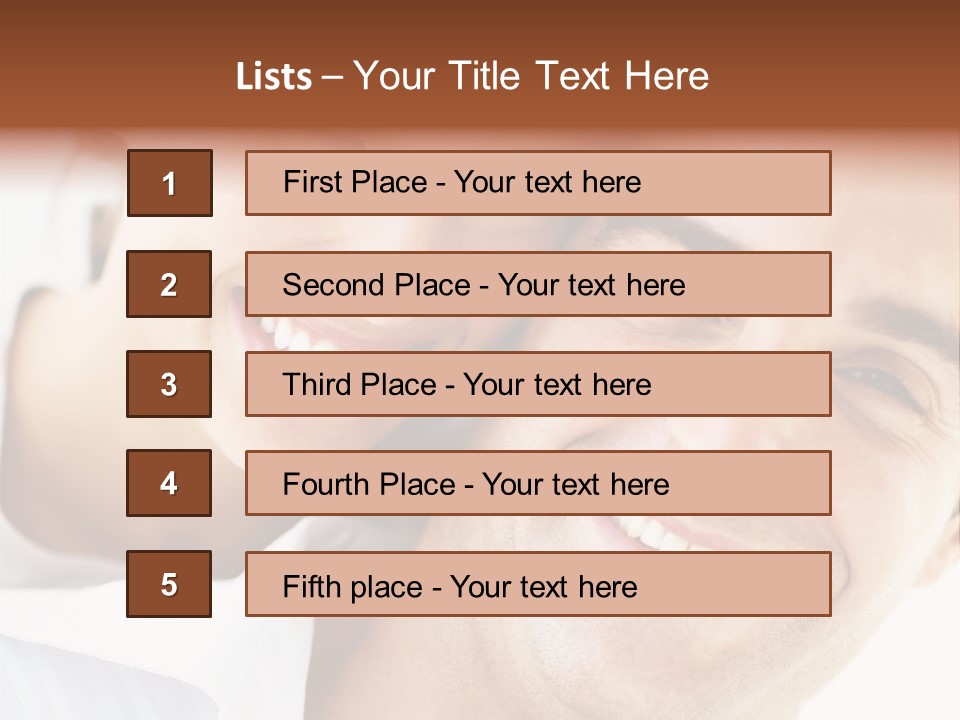 A Man And Woman Are Smiling For The Camera PowerPoint Template