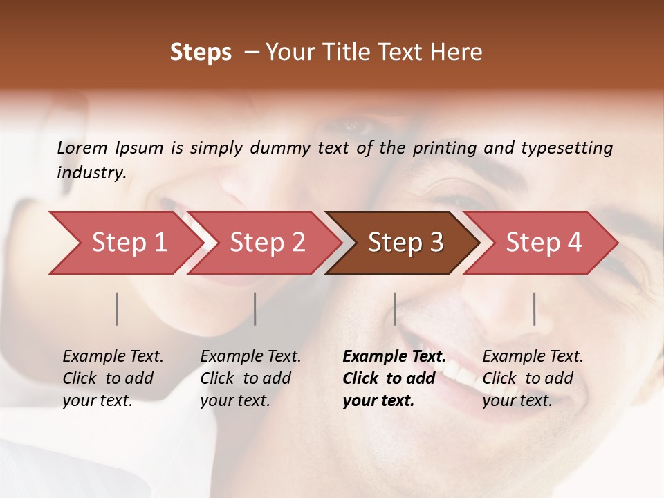 A Man And Woman Are Smiling For The Camera PowerPoint Template