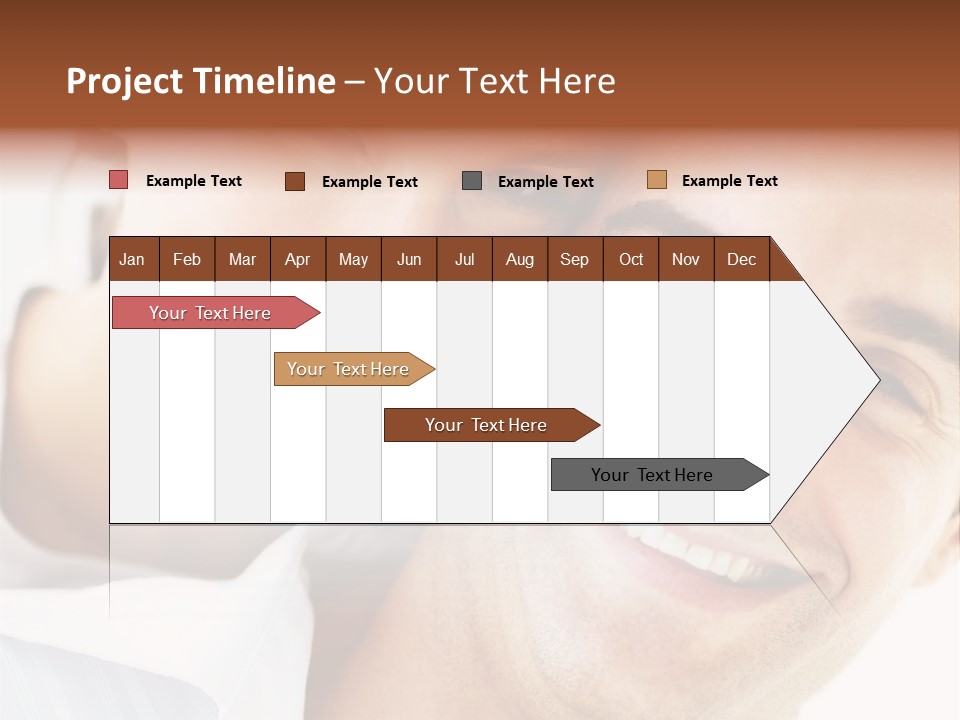A Man And Woman Are Smiling For The Camera PowerPoint Template