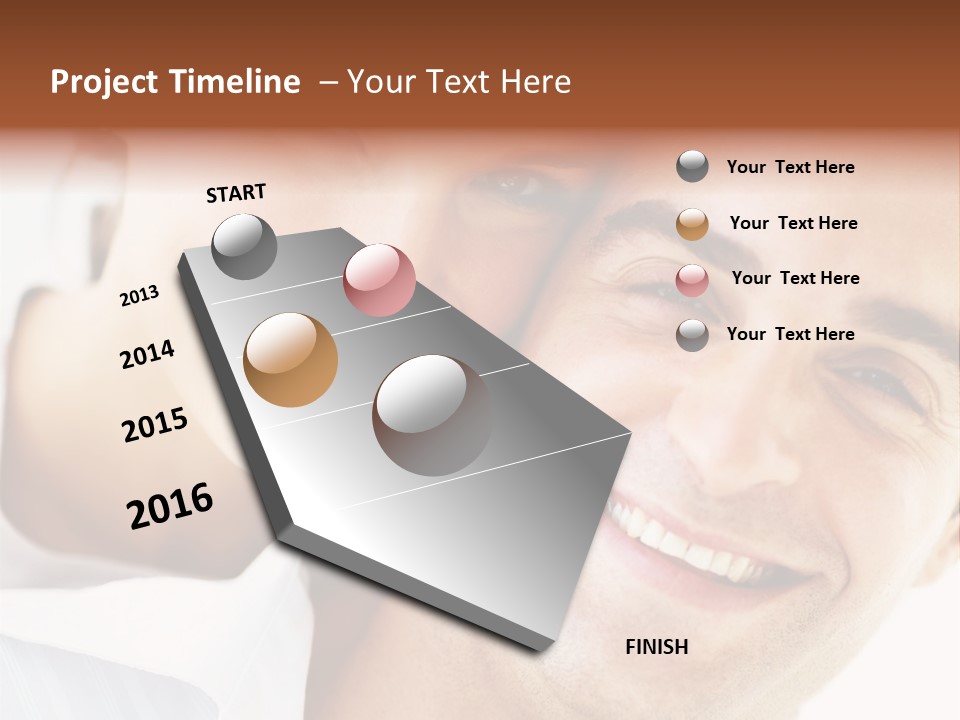 A Man And Woman Are Smiling For The Camera PowerPoint Template