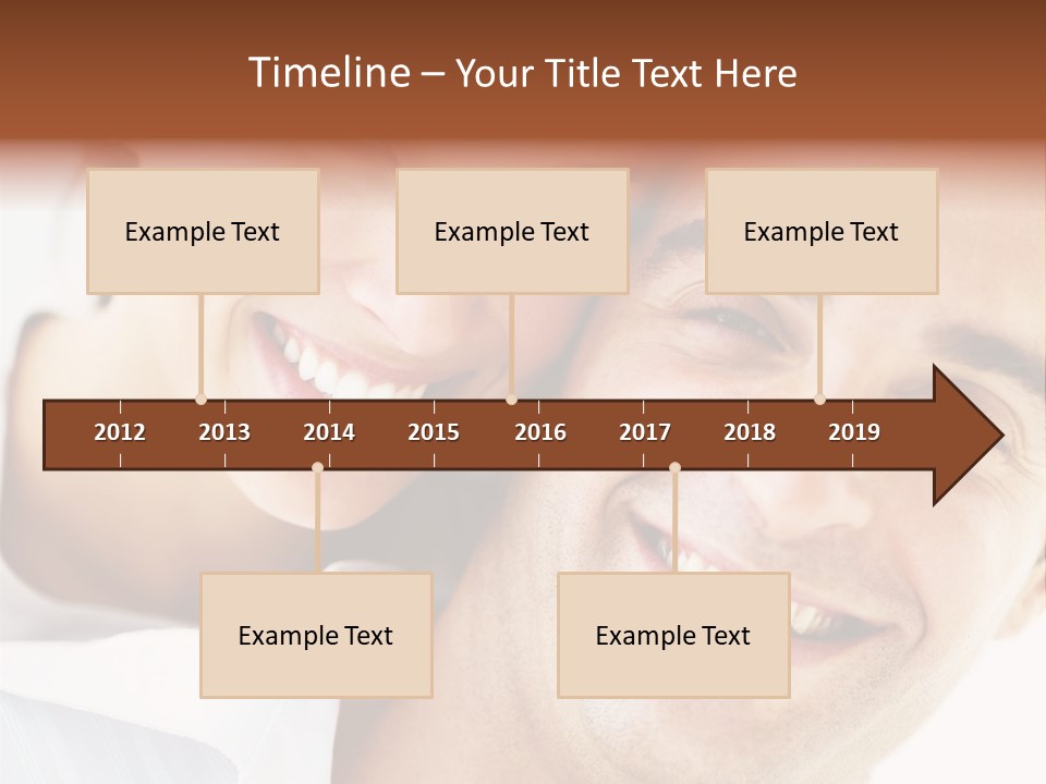 A Man And Woman Are Smiling For The Camera PowerPoint Template