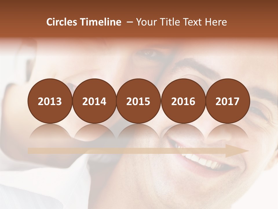 A Man And Woman Are Smiling For The Camera PowerPoint Template