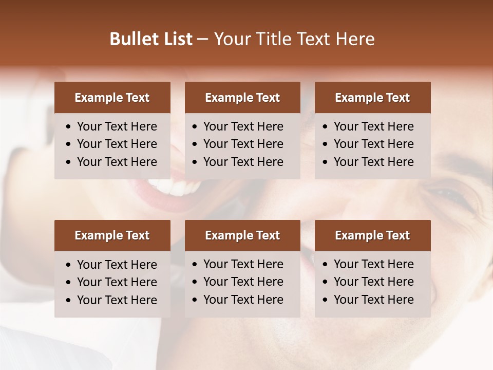 A Man And Woman Are Smiling For The Camera PowerPoint Template