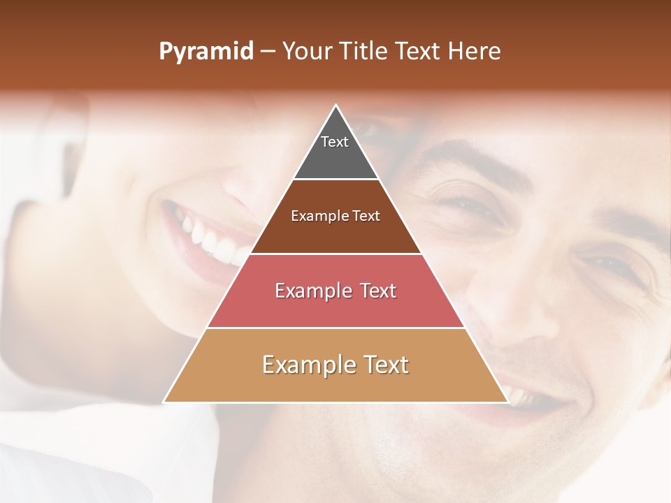 A Man And Woman Are Smiling For The Camera PowerPoint Template