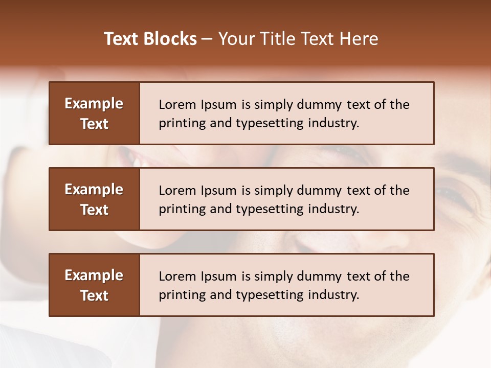A Man And Woman Are Smiling For The Camera PowerPoint Template