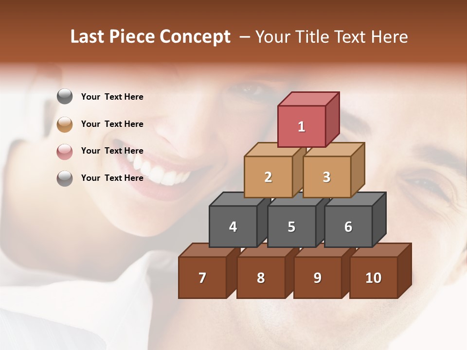A Man And Woman Are Smiling For The Camera PowerPoint Template