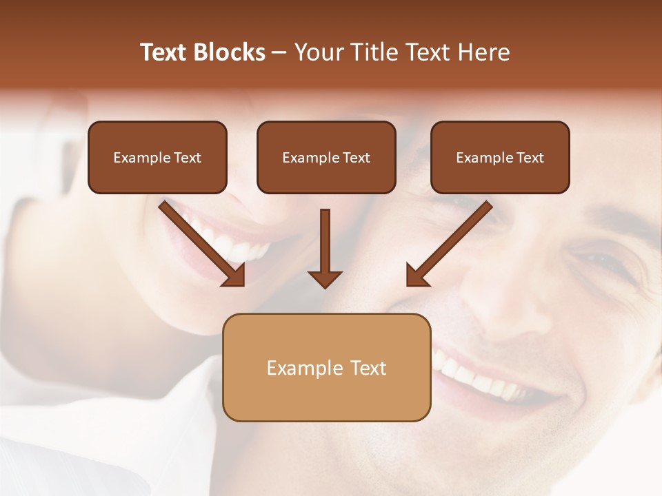 A Man And Woman Are Smiling For The Camera PowerPoint Template