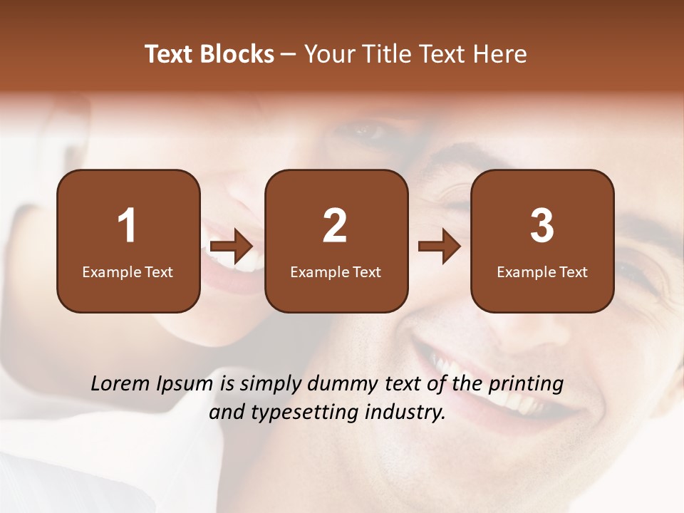 A Man And Woman Are Smiling For The Camera PowerPoint Template