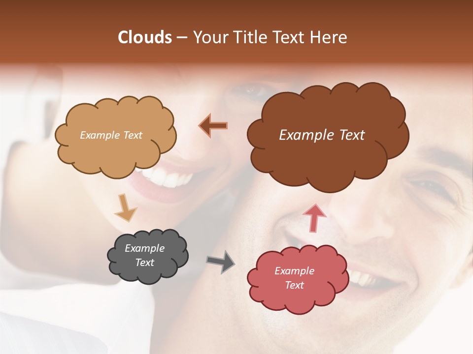A Man And Woman Are Smiling For The Camera PowerPoint Template