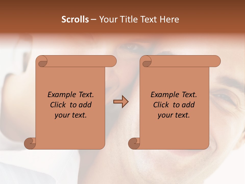 A Man And Woman Are Smiling For The Camera PowerPoint Template