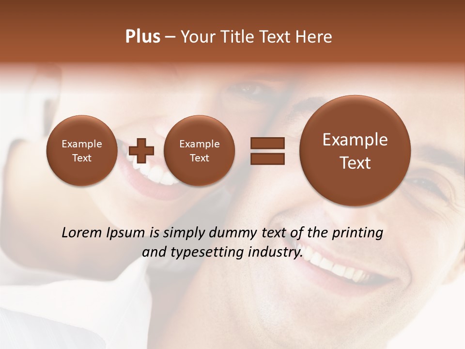A Man And Woman Are Smiling For The Camera PowerPoint Template