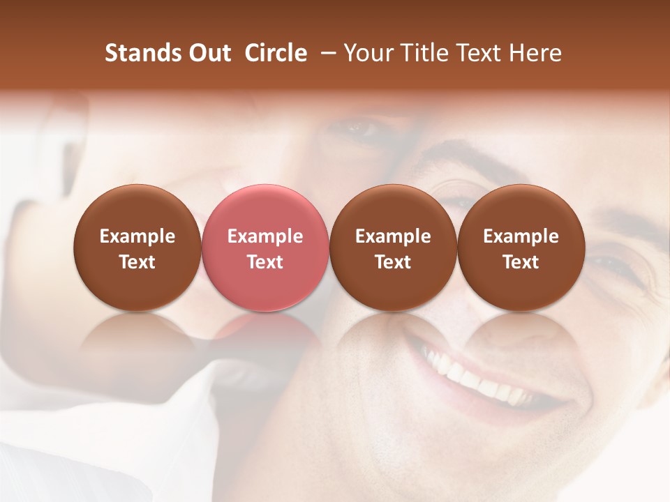 A Man And Woman Are Smiling For The Camera PowerPoint Template