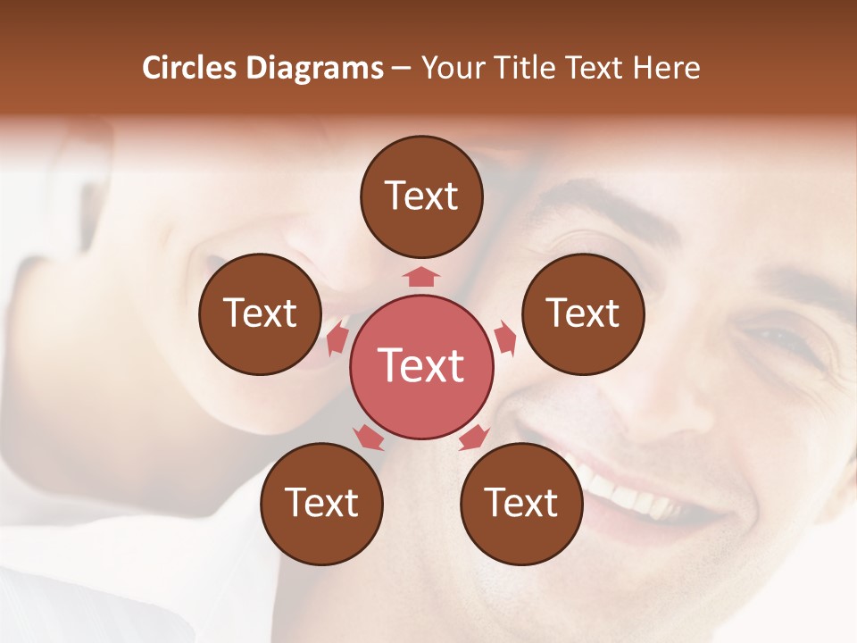 A Man And Woman Are Smiling For The Camera PowerPoint Template