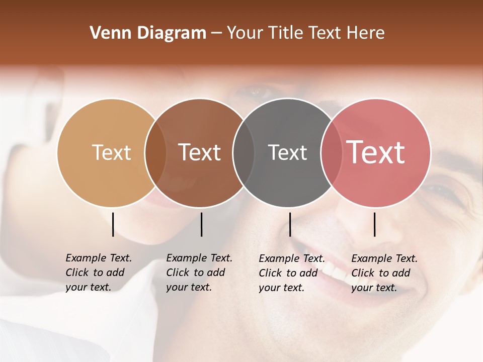 A Man And Woman Are Smiling For The Camera PowerPoint Template