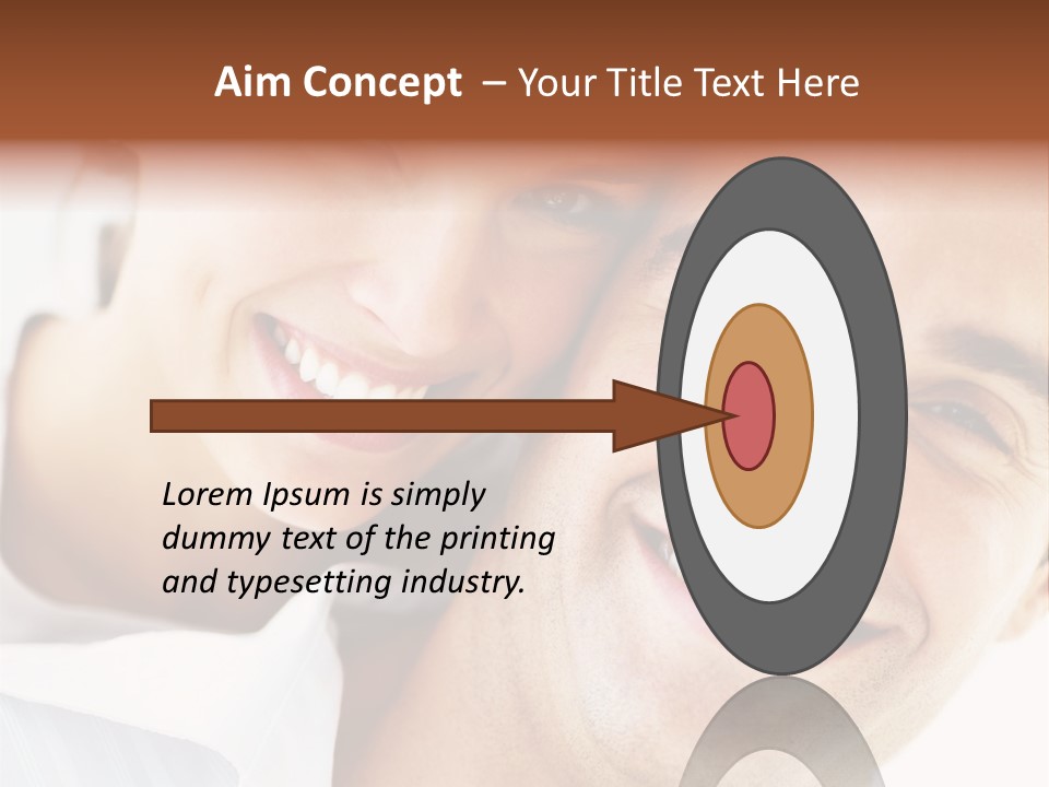 A Man And Woman Are Smiling For The Camera PowerPoint Template