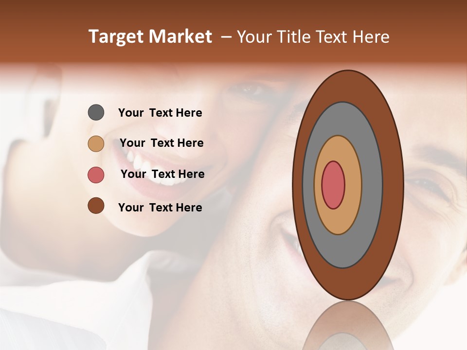 A Man And Woman Are Smiling For The Camera PowerPoint Template