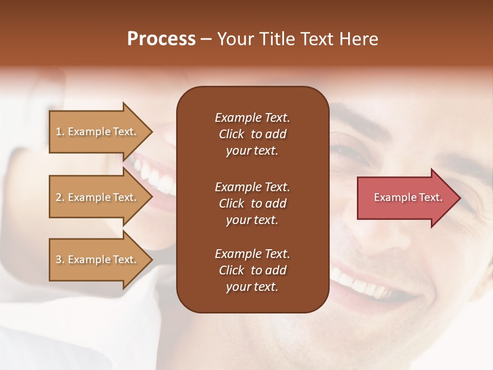 A Man And Woman Are Smiling For The Camera PowerPoint Template