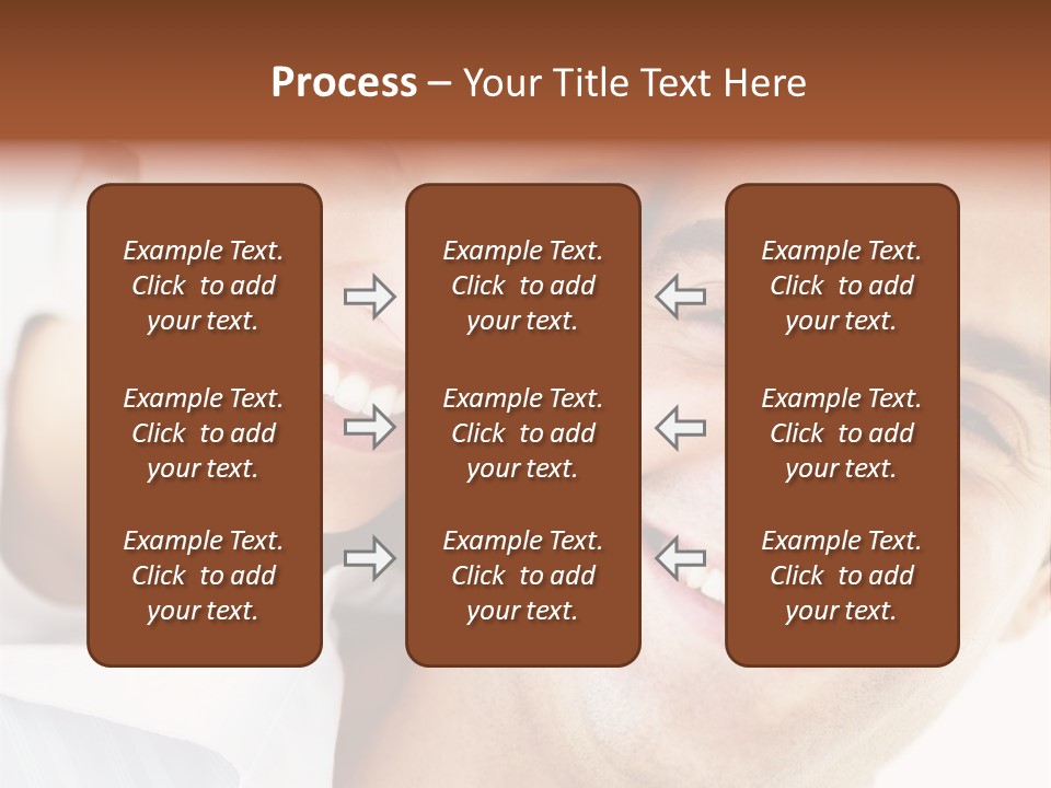 A Man And Woman Are Smiling For The Camera PowerPoint Template